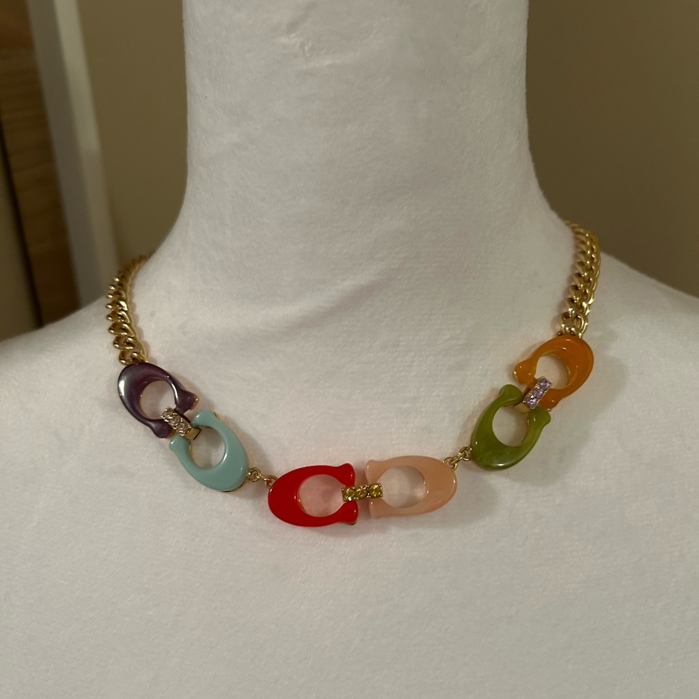 Coach Signature Chunk Necklace